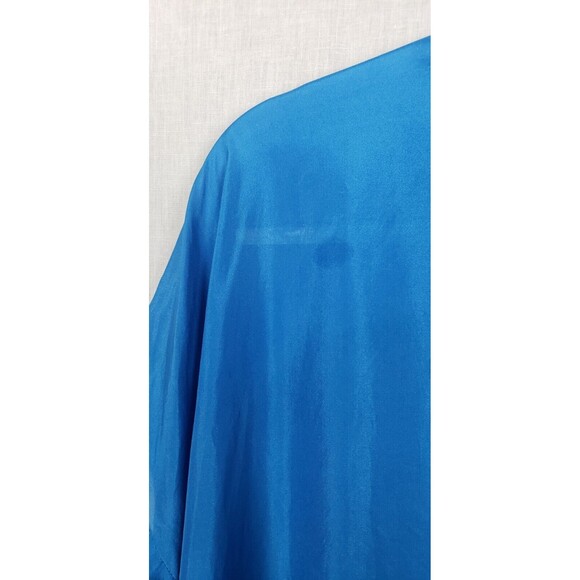 Eileen Fisher Blouse Top XL Linen Silk Turquoise Blue Casual‎ Work Quiet Luxury - Picture 6 of 6
